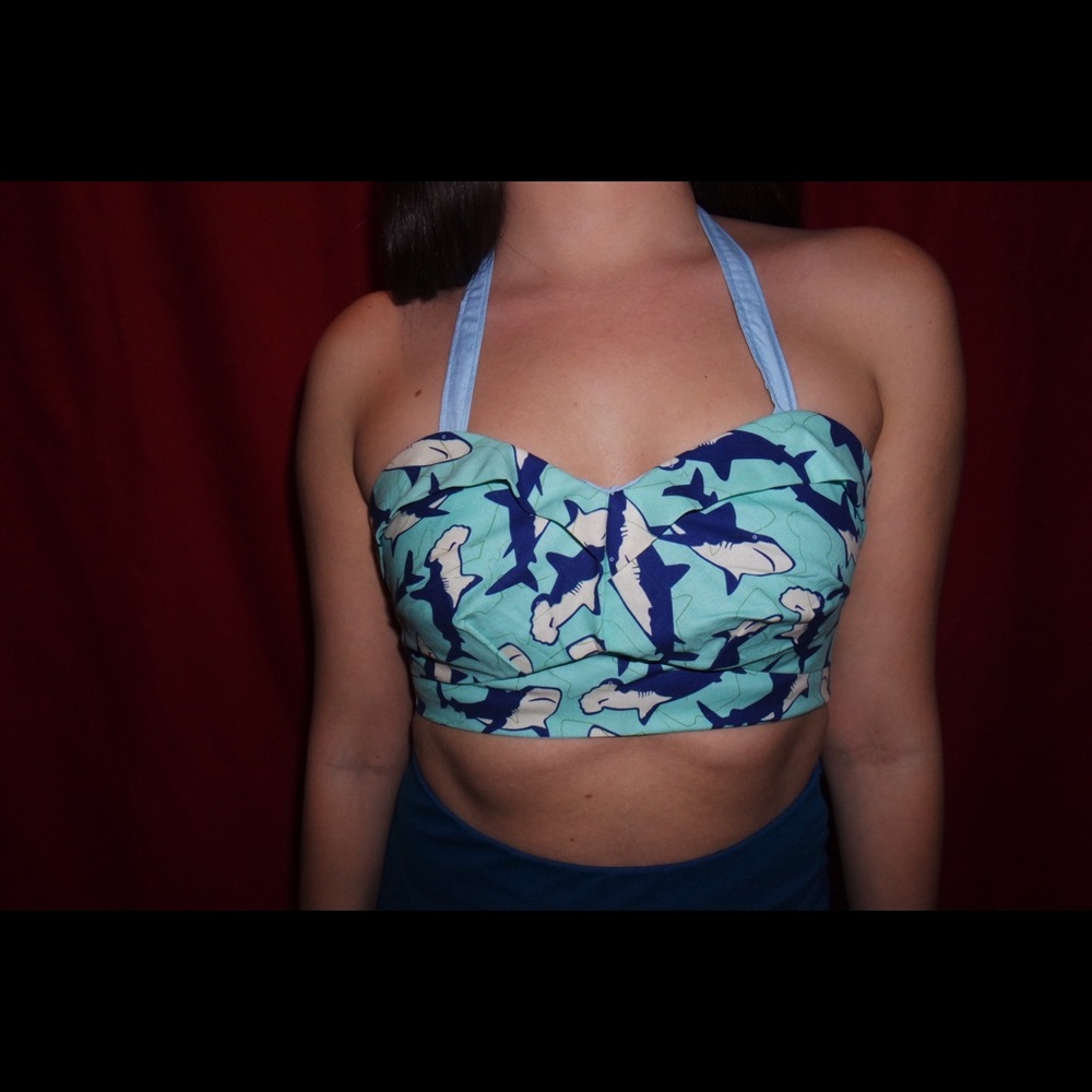 Sharks bustier top